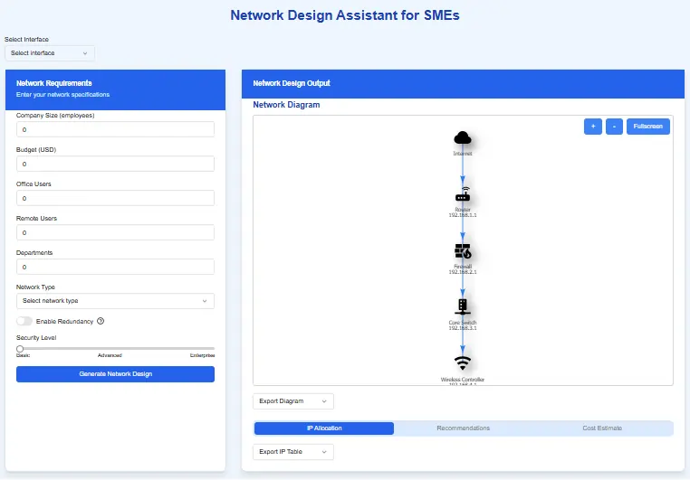 AI Network Design Assistant