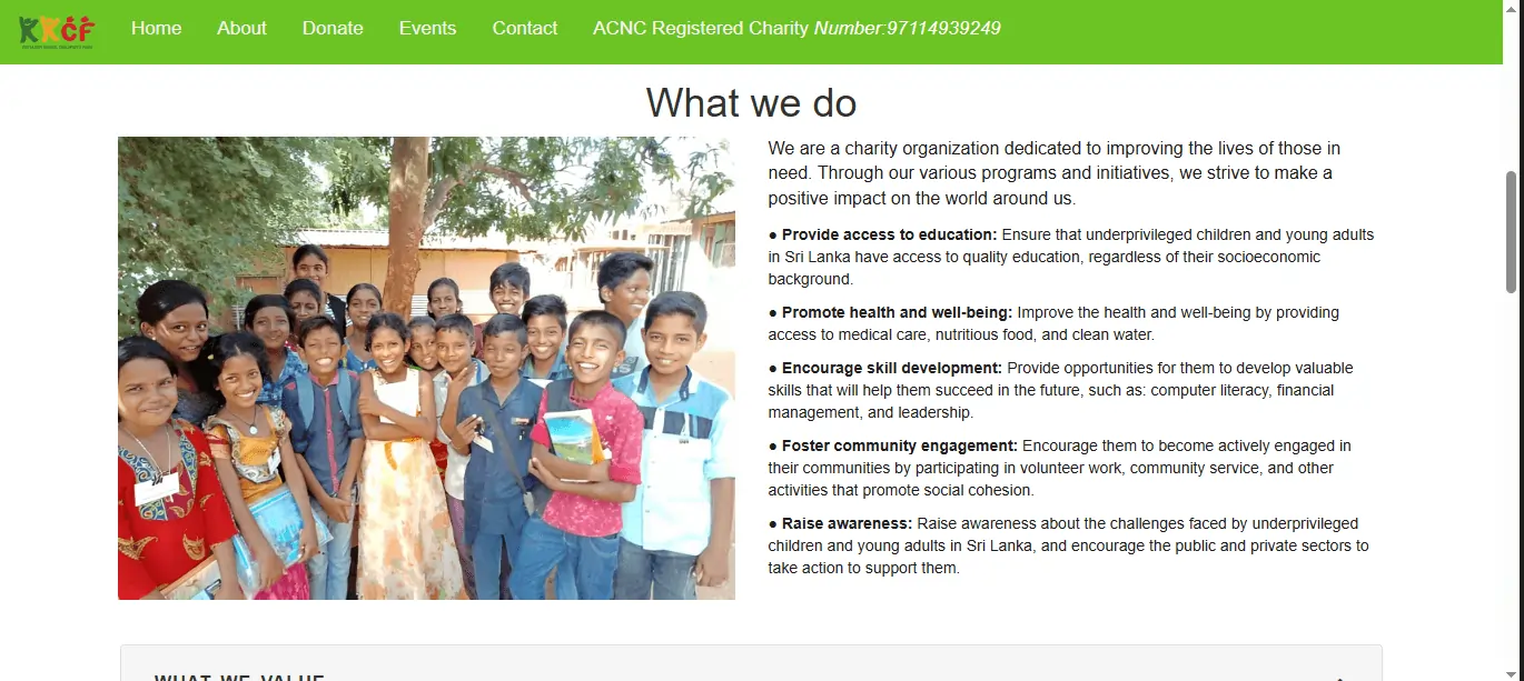 KKCF Foundation Website