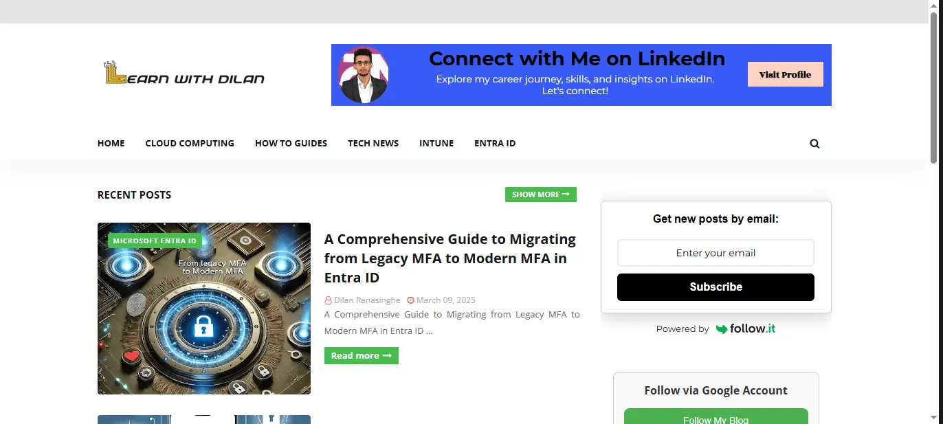 Tech Blog for Dilan Ranasinghe